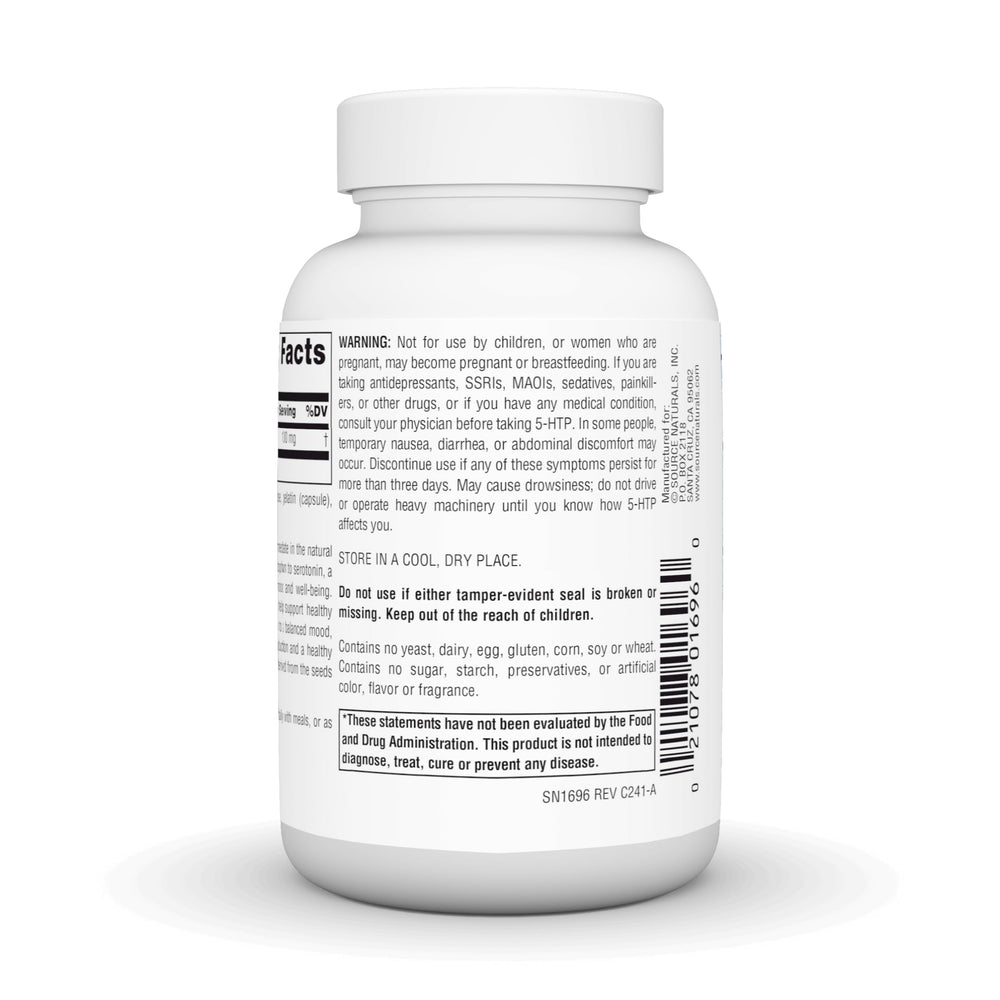 Griffonia seed extract used in Source Naturals 5-HTP capsules