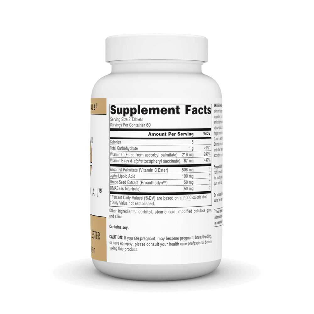 Source Naturals Skin Eternal capsules on a clean surface may support antioxidant defenses