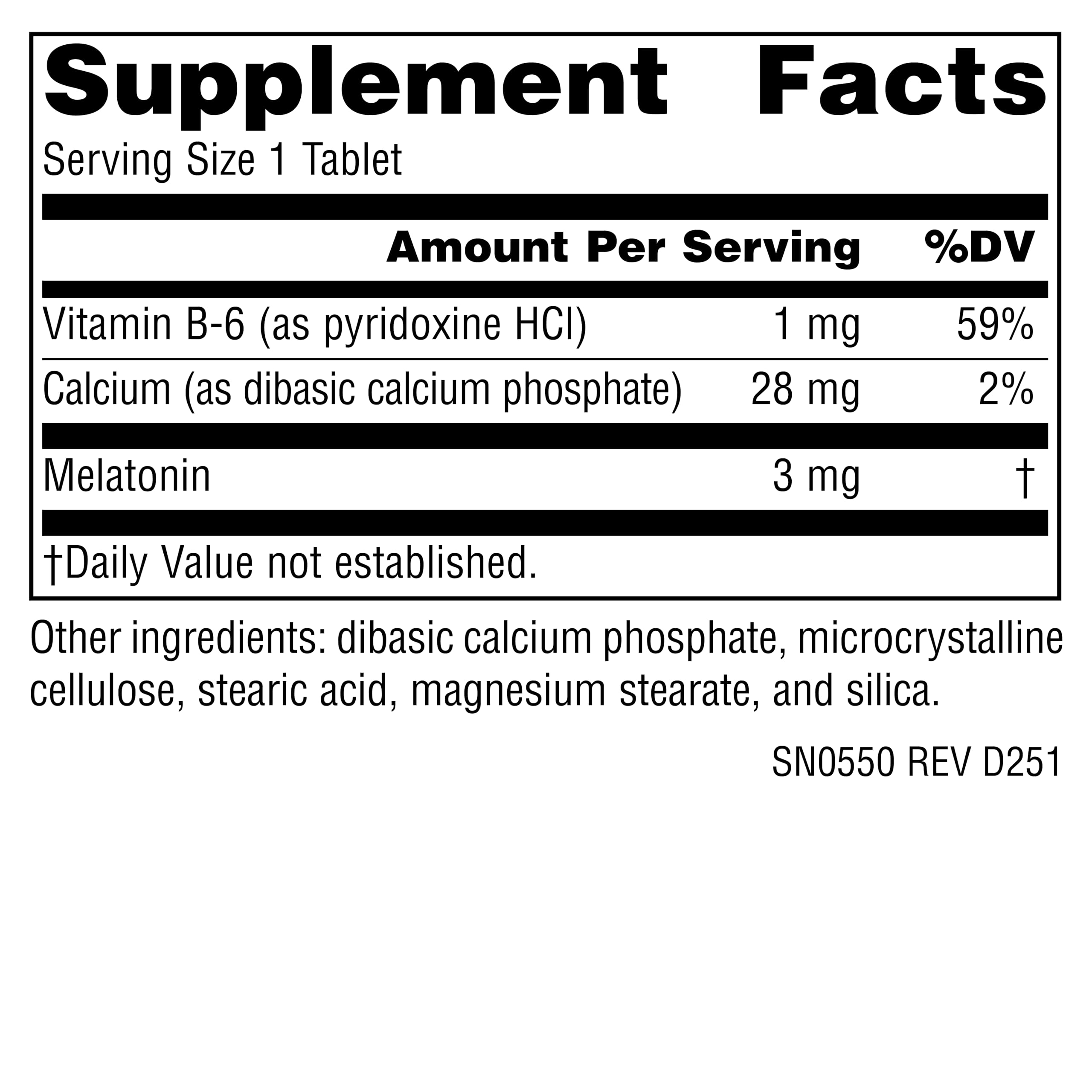 Source Naturals Sleep Science Melatonin 3 mg tablets promote calm evenings and sleep consistency.