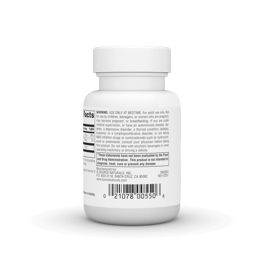 Label closeup of Source Naturals bottle highlights ingredient quality for better use.