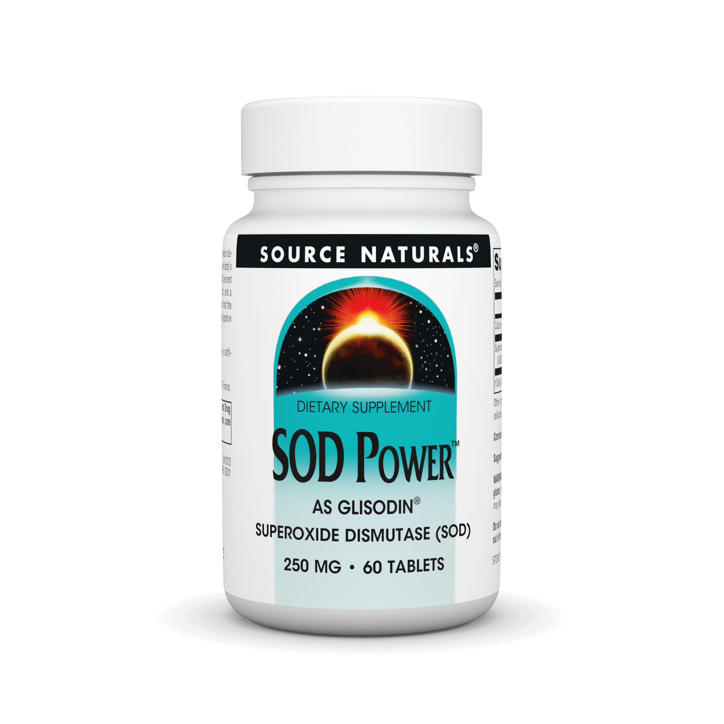 Source Naturals SOD Power bottle front suggests daily antioxidant support.