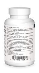 Source Naturals Theracurmin bottle label emphasizing clean formula.