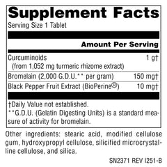 Source Naturals Turmeric 1000 label close-up highlighting vegan tablets.