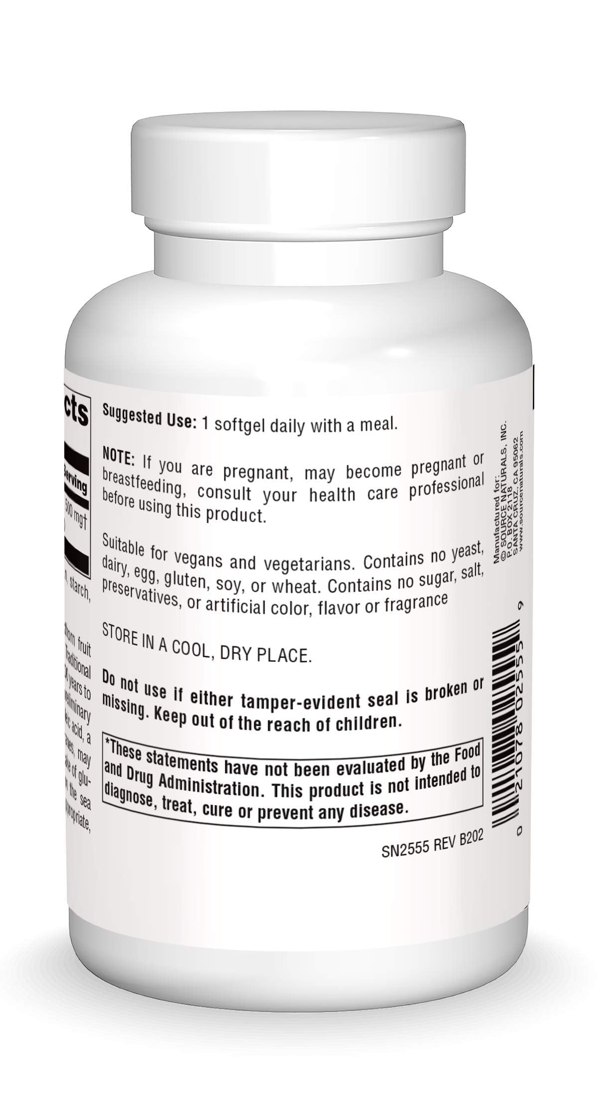Source Naturals vegan sea buckthorn softgels pack supports vegan lifestyle