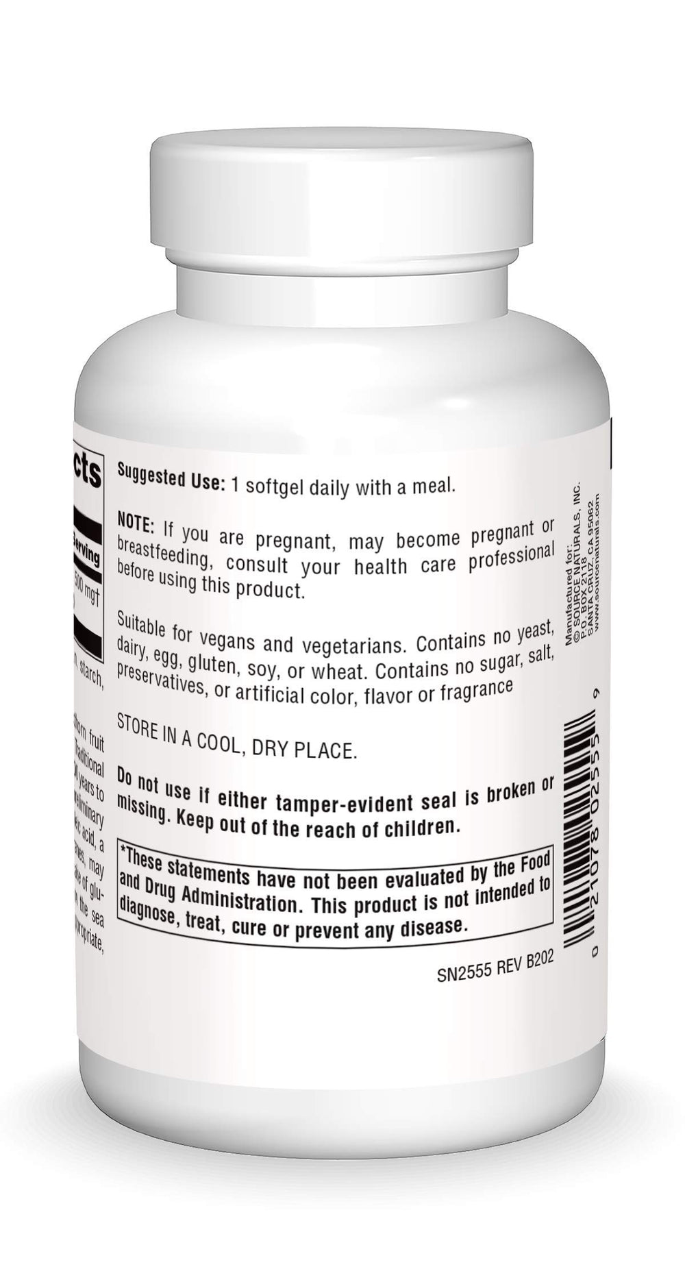 Source Naturals vegan sea buckthorn softgels pack supports vegan lifestyle