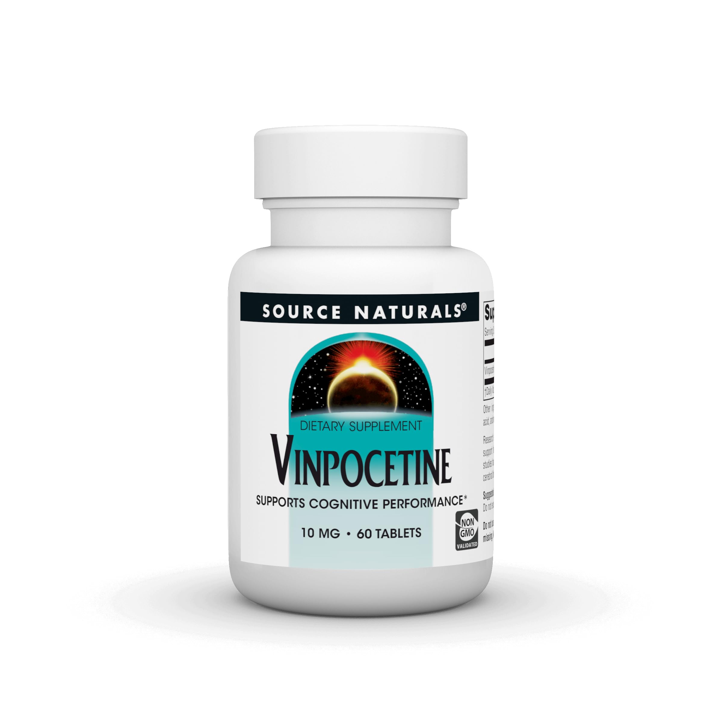 Source Naturals Vinpocetine tablets bottle front for everyday cognitive support.