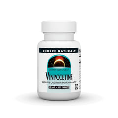 Source Naturals Vinpocetine tablets bottle front for daily cognitive support.