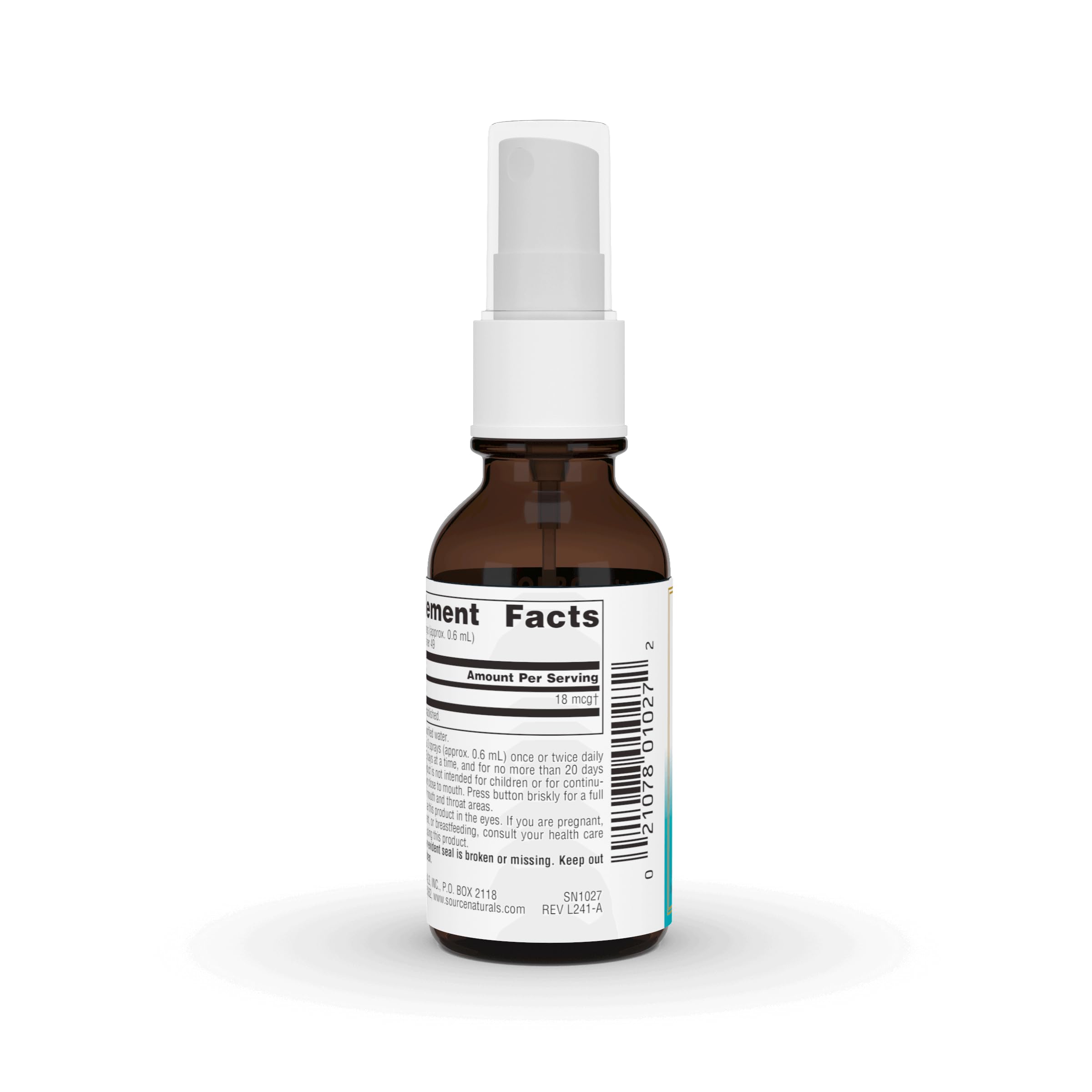 Source Naturals Wellness Colloidal Silver label close-up highlighting non-GMO formulation.