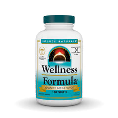 Source Naturals Wellness Formula bottle front promotes immune support