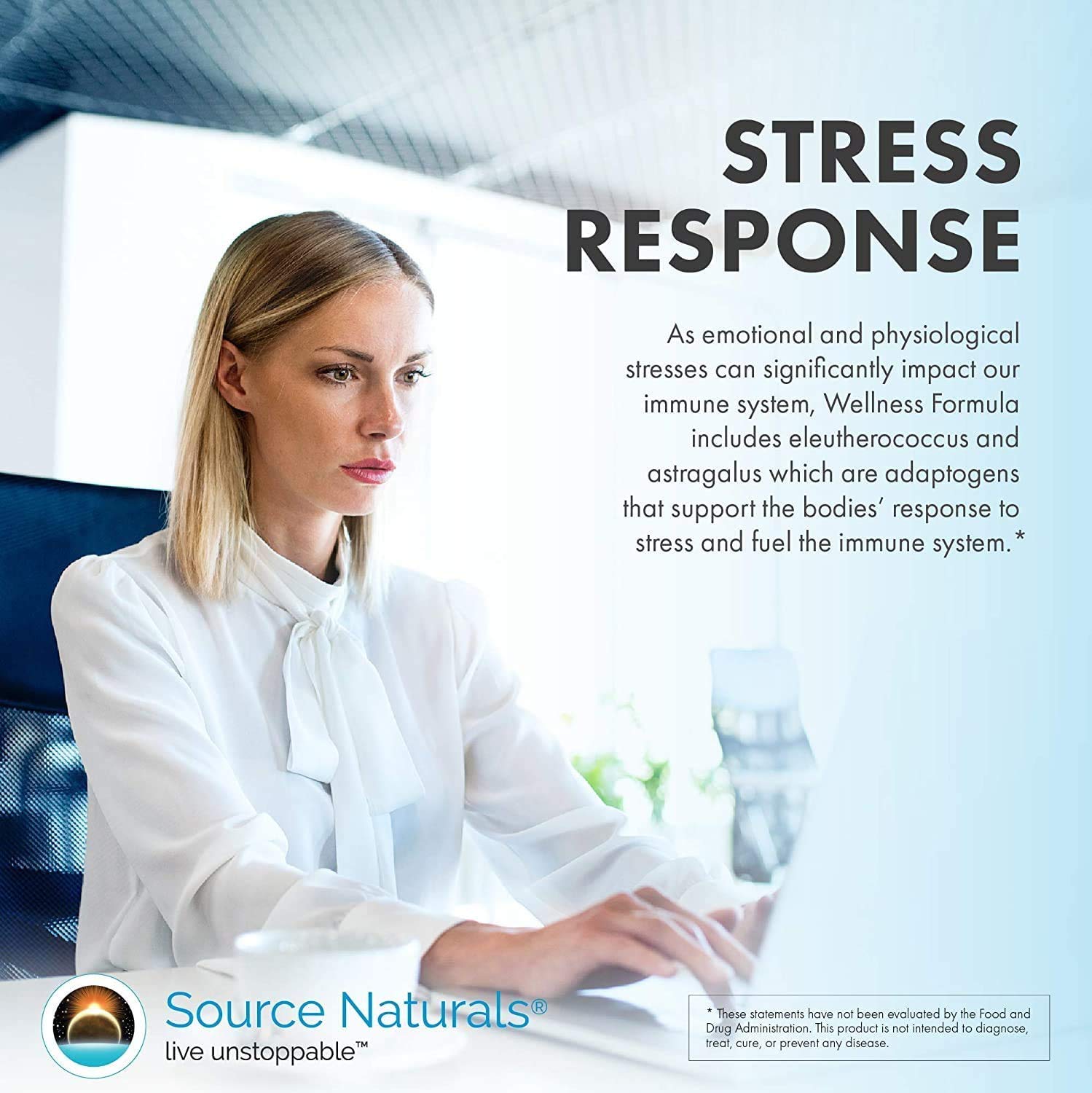 Source Naturals Wellness Formula label closeup emphasizing ingredient clarity and quality.