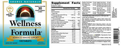 Source Naturals Wellness Formula label detail shows key ingredients