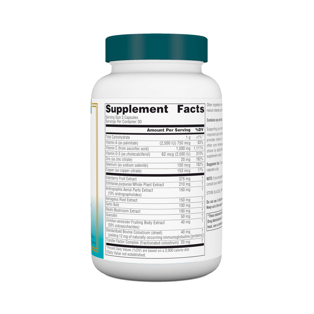 Source Naturals Wellness ImmuneSmart capsules closeup shows the herbal blend for immune support.