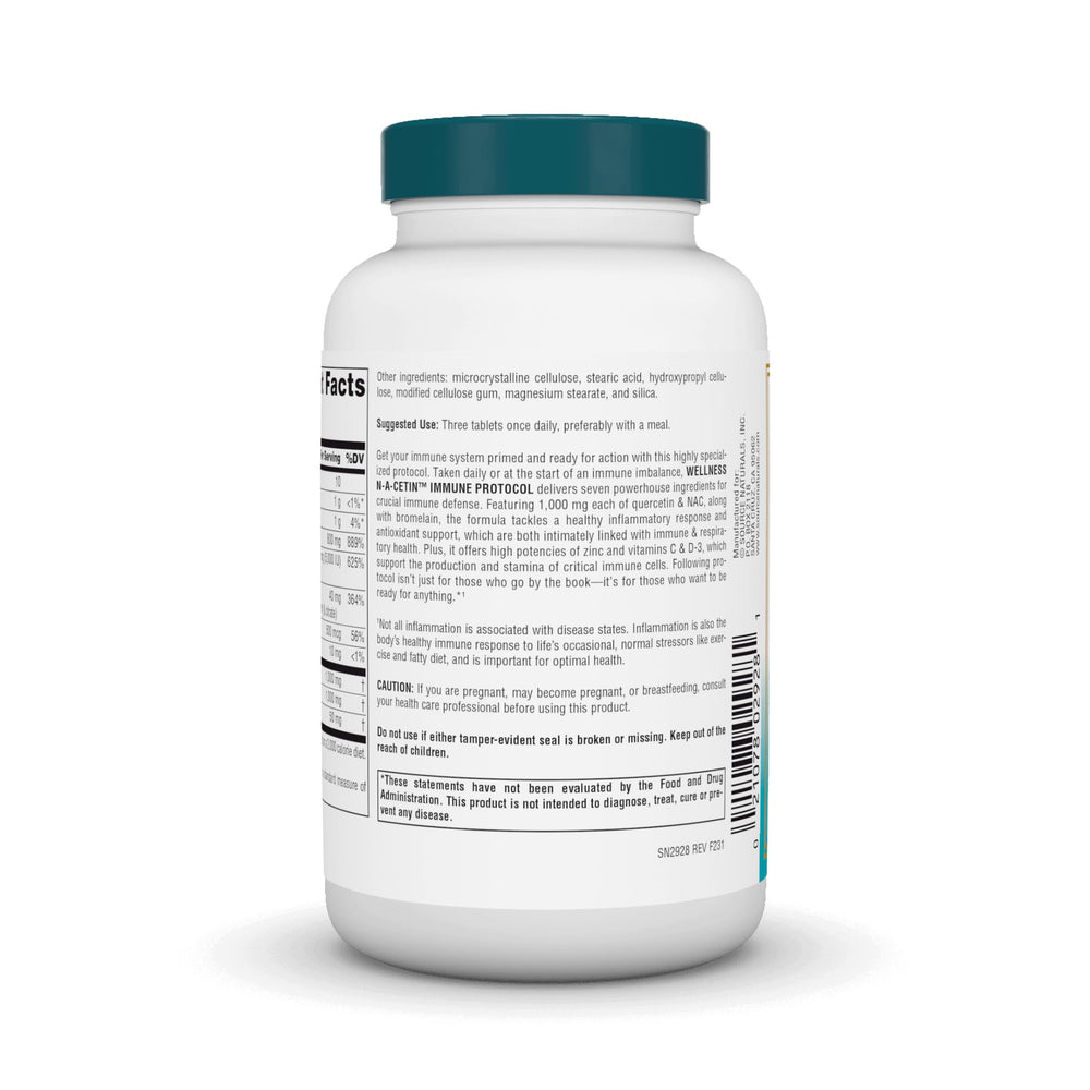 Source Naturals Wellness N-A-Cetin Immune Protocol packaging highlights a seven-ingredient formulation.
