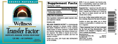 Source Naturals Wellness Transfer Factor capsules being poured for daily use