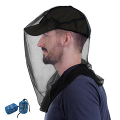 South to East: red de cabeza con malla hexagonal para ventilación y protección.