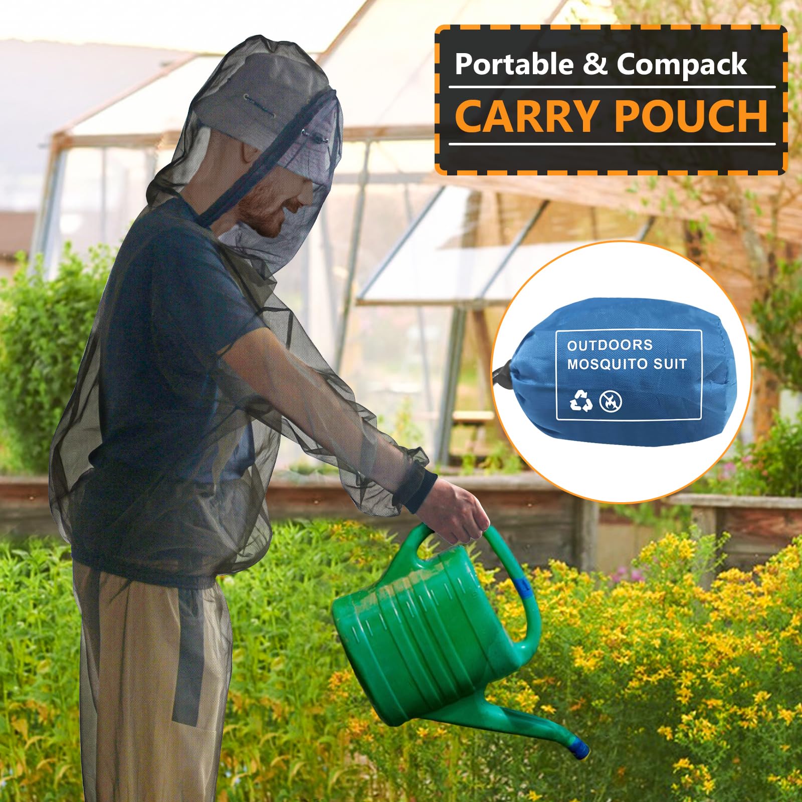 South to East mosquito suit in-use camping scene illustrates insect-free outdoor comfort