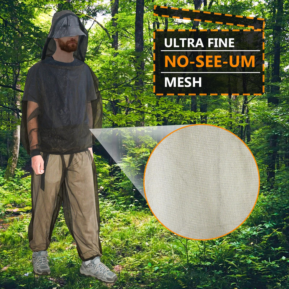 South to East mosquito suit stitching and durability for rugged outdoor use