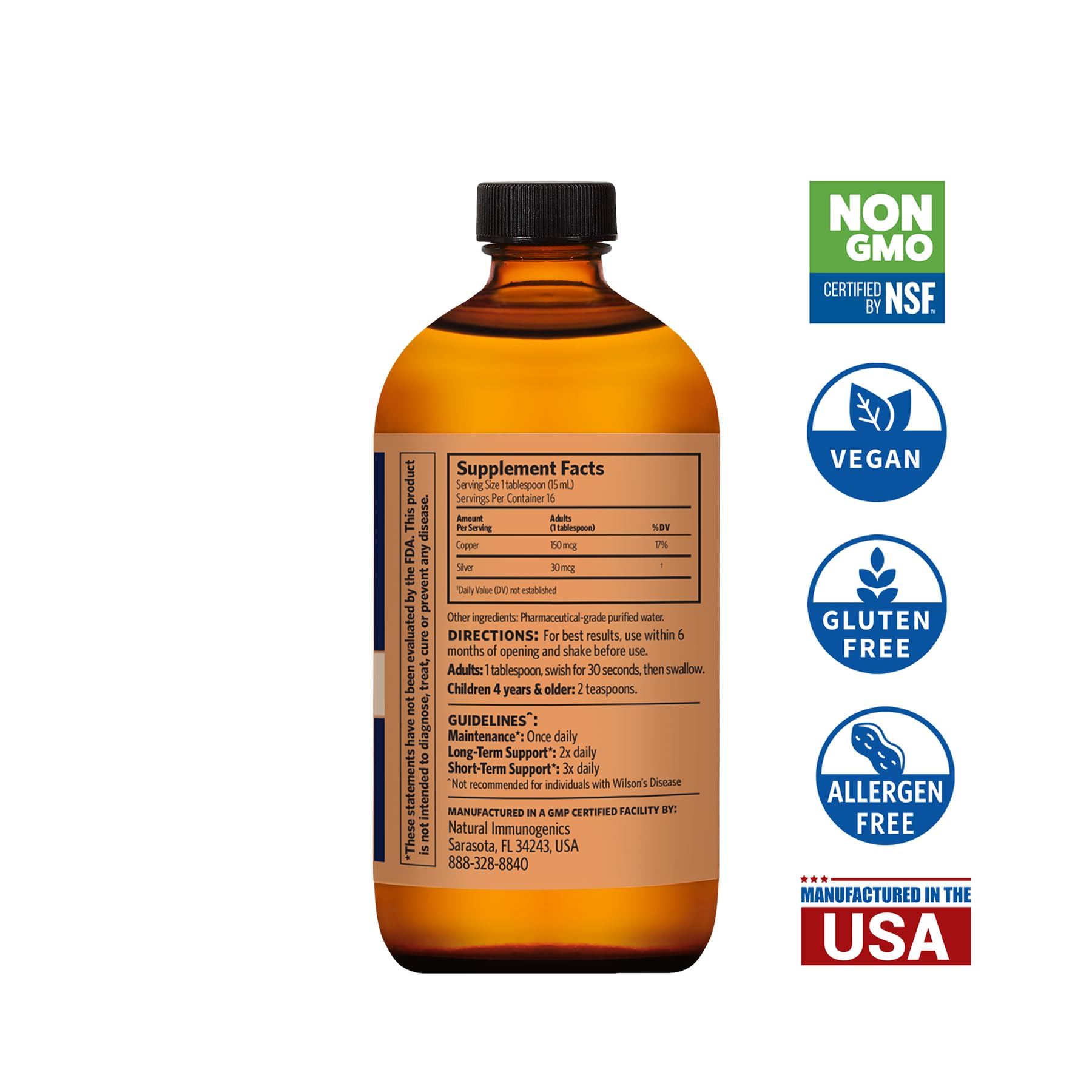 Close-up of dropper cap indicates precise dosing for consistent use.