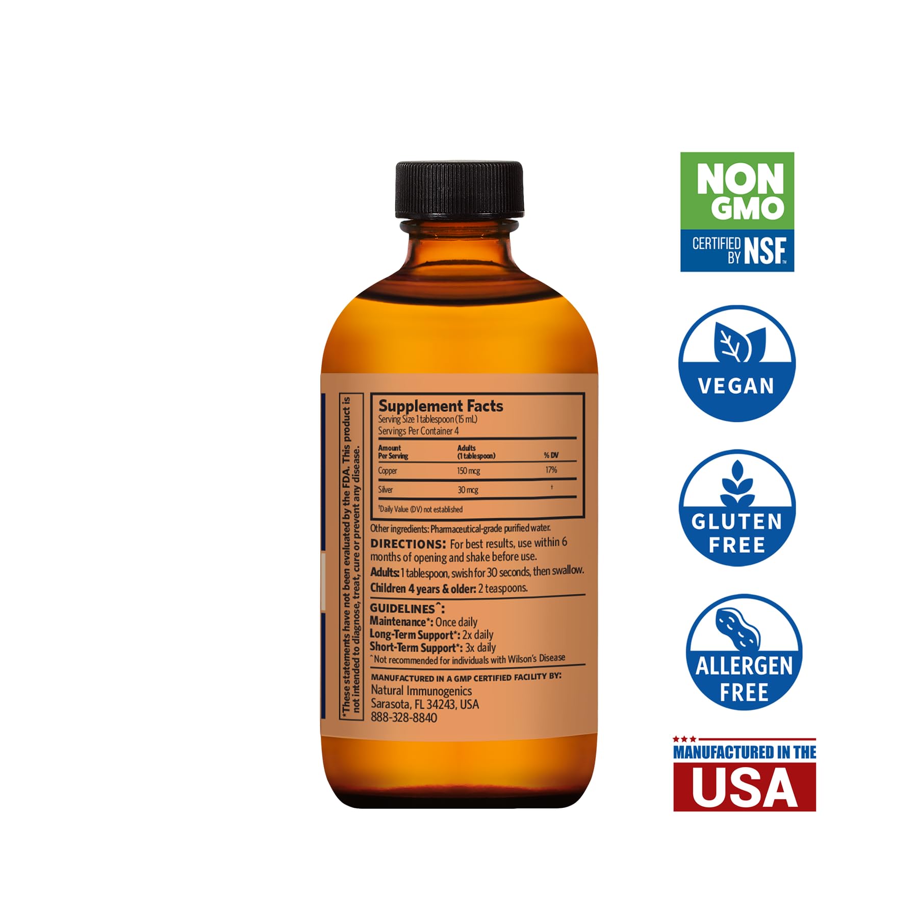 Sovereign Copper 4-in-1 bottle on shelf for home use
