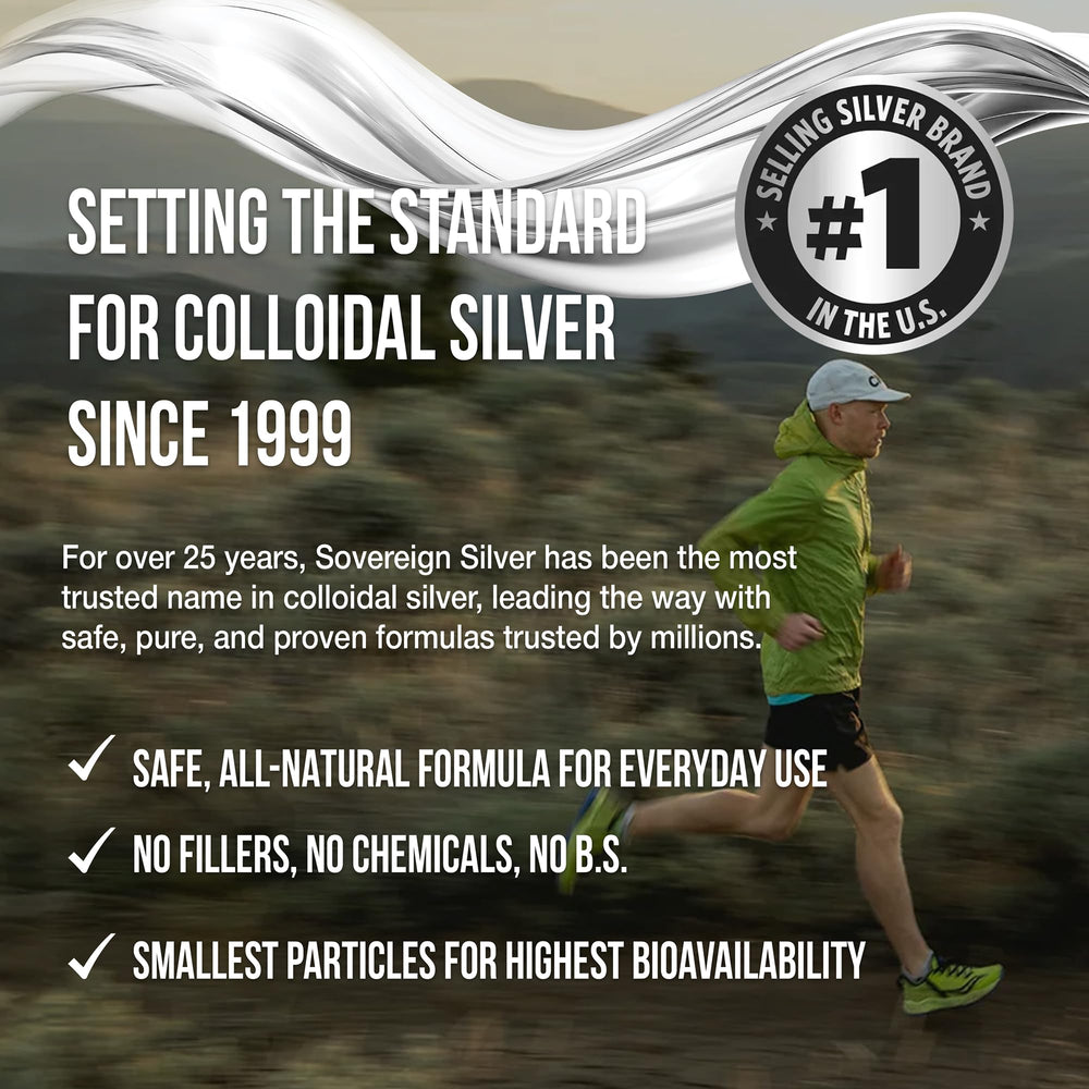 Sovereign Silver usage scene showing drops added to water