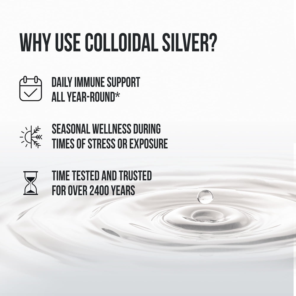 Sovereign Silver dispensing mist closeup shows easy, even spray distribution.