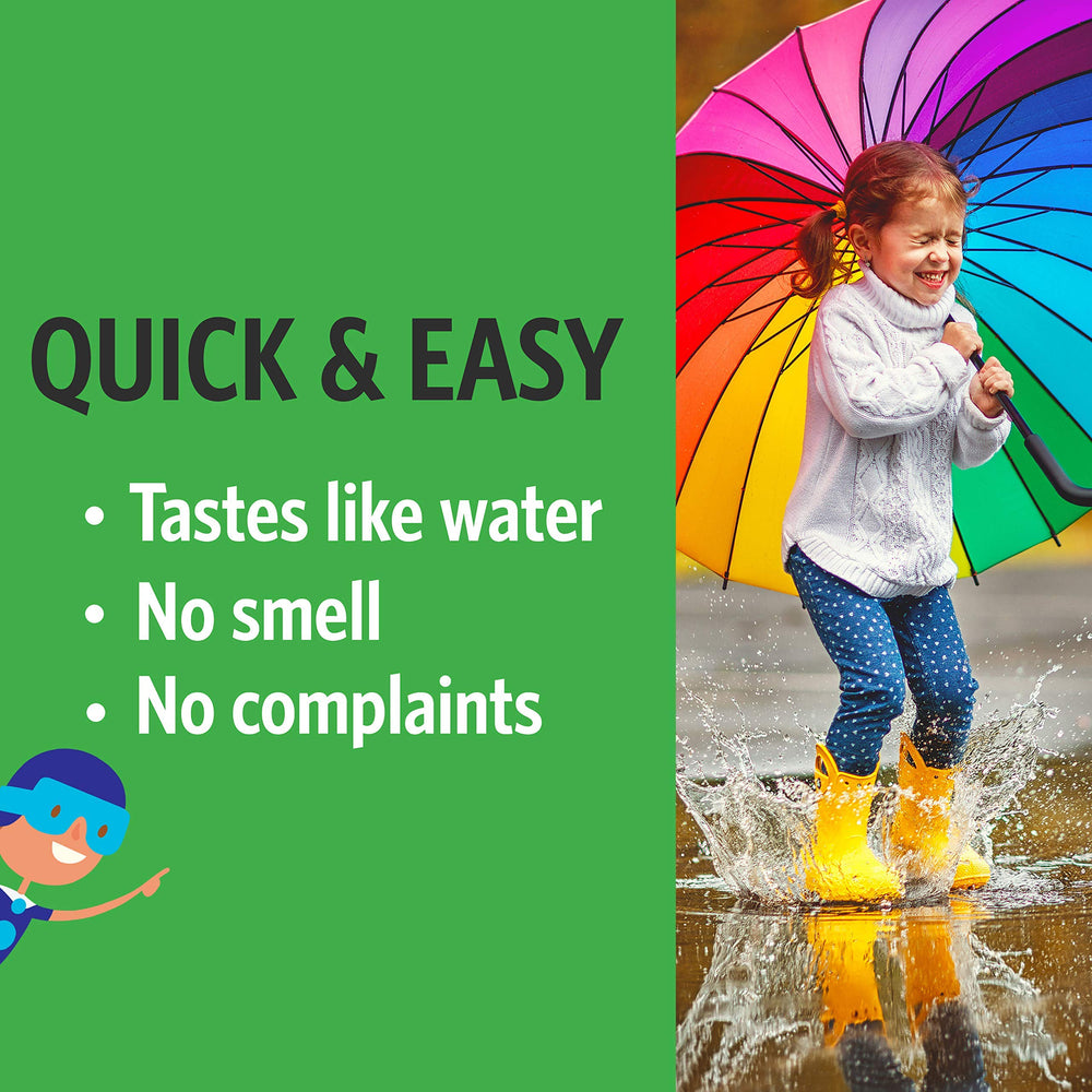 Sovereign Silver Kids clear liquid visual suggests odorless, water-like taste support.