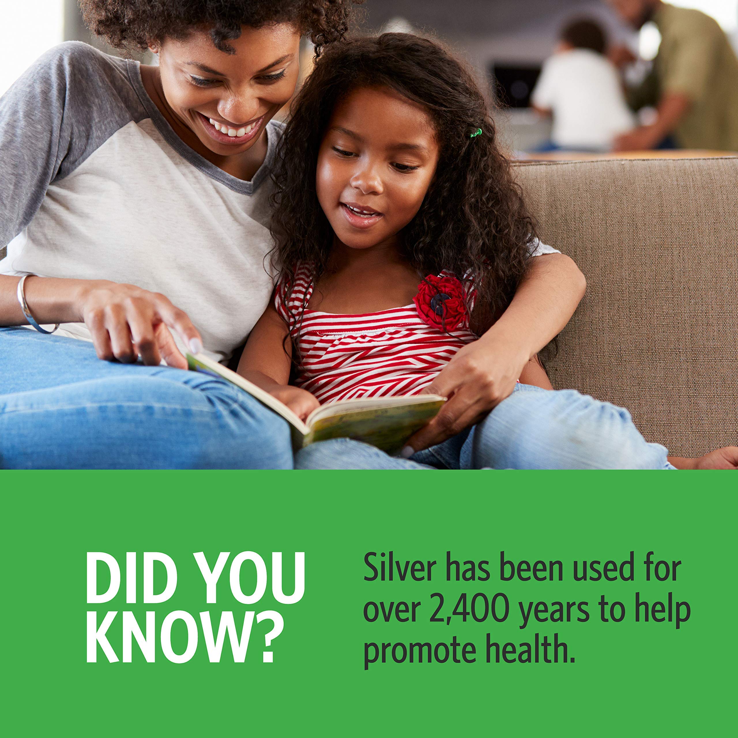 Sovereign Silver Kids product on kitchen counter signals convenient at-home routine.