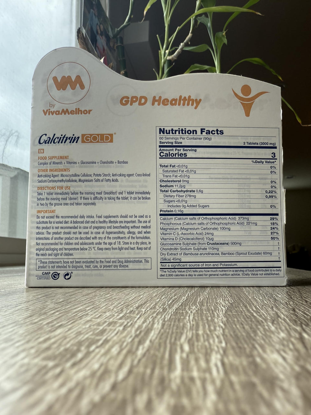 Soy Sano Calcitrin Gold dispensing bottle ready for easy daily portioning.