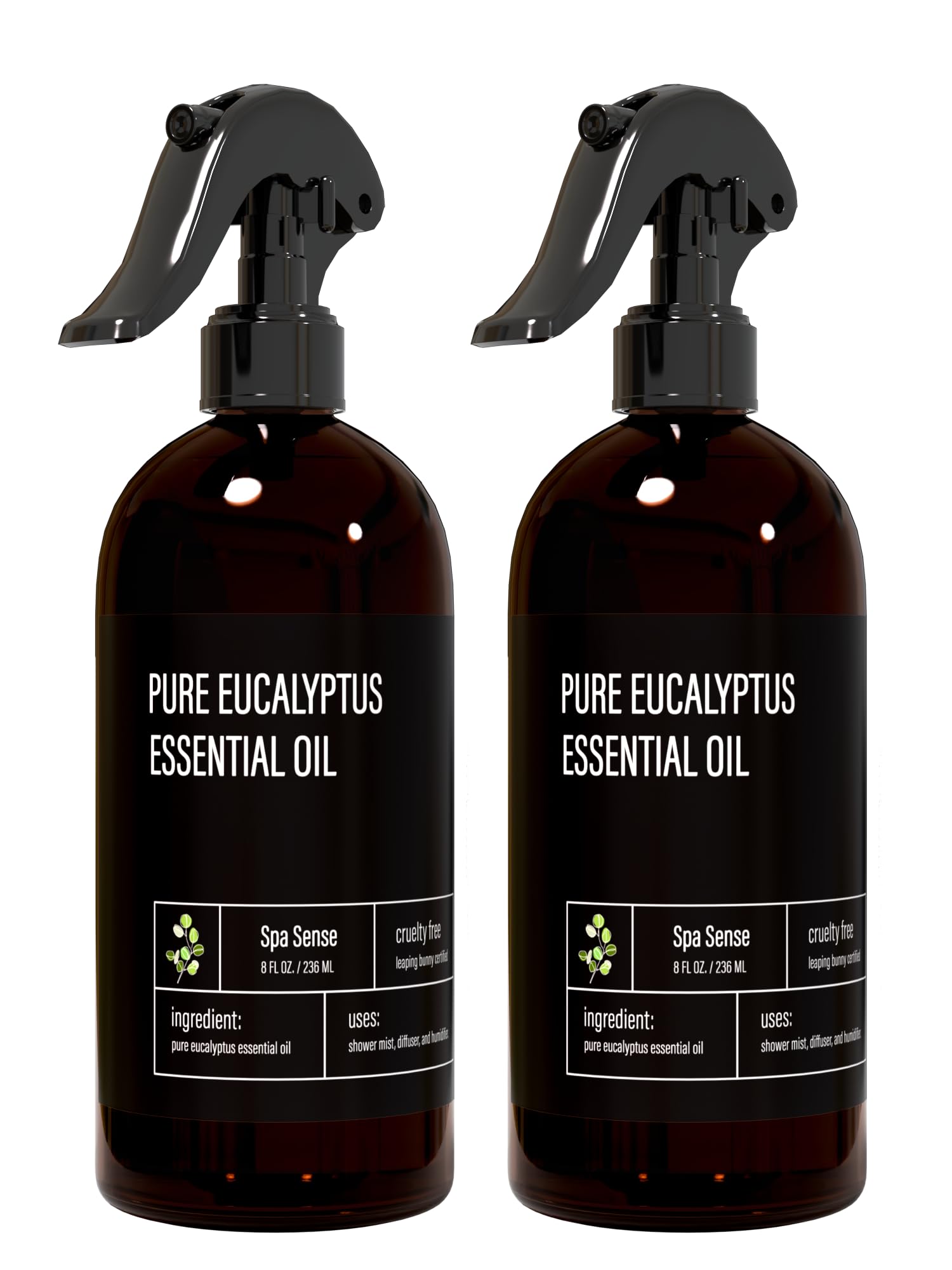 Spa Sense Pure Eucalyptus Shower Mist bottle ready for refreshing aromatherapy.