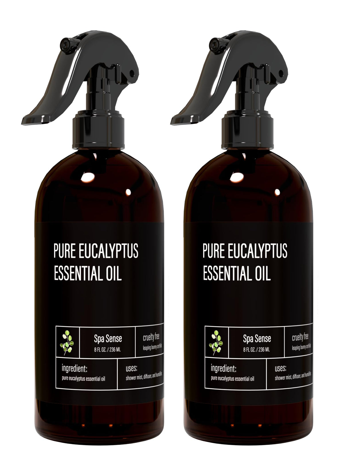 Spa Sense Pure Eucalyptus Shower Mist bottle ready for refreshing aromatherapy.