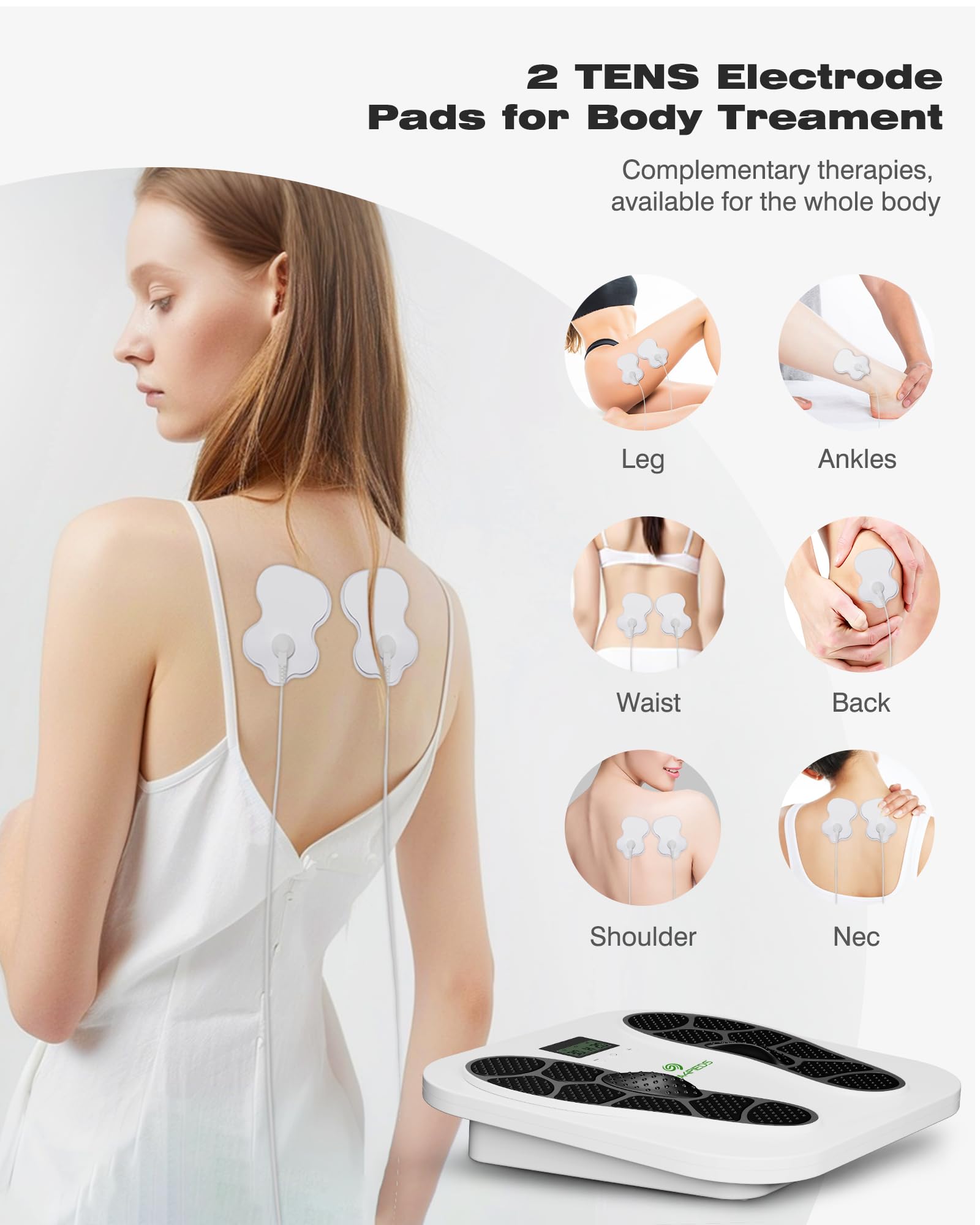SPA4PIEDS EMS/TENS electrode pads target nerves and muscles