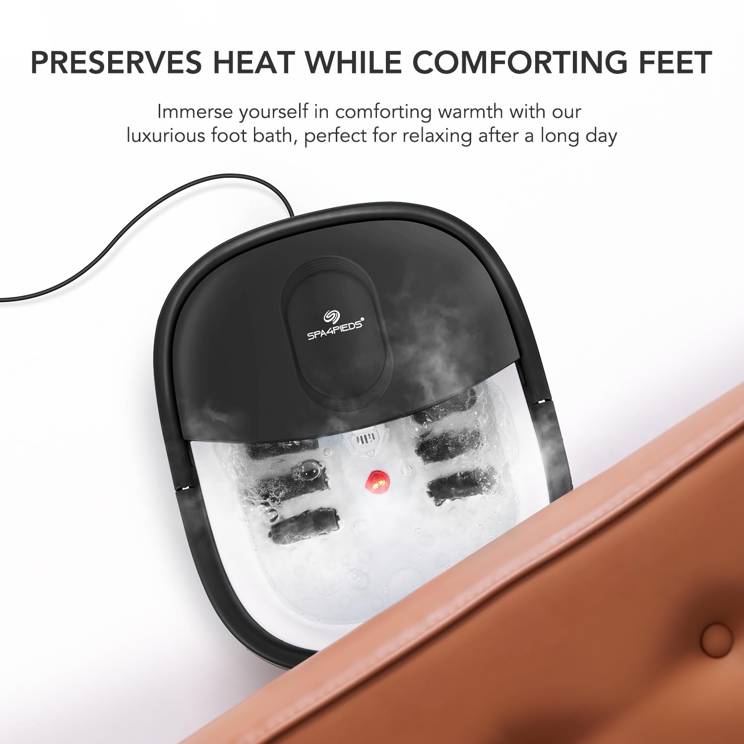 SPA4PIEDS double-sided foot file included for smoother heels.