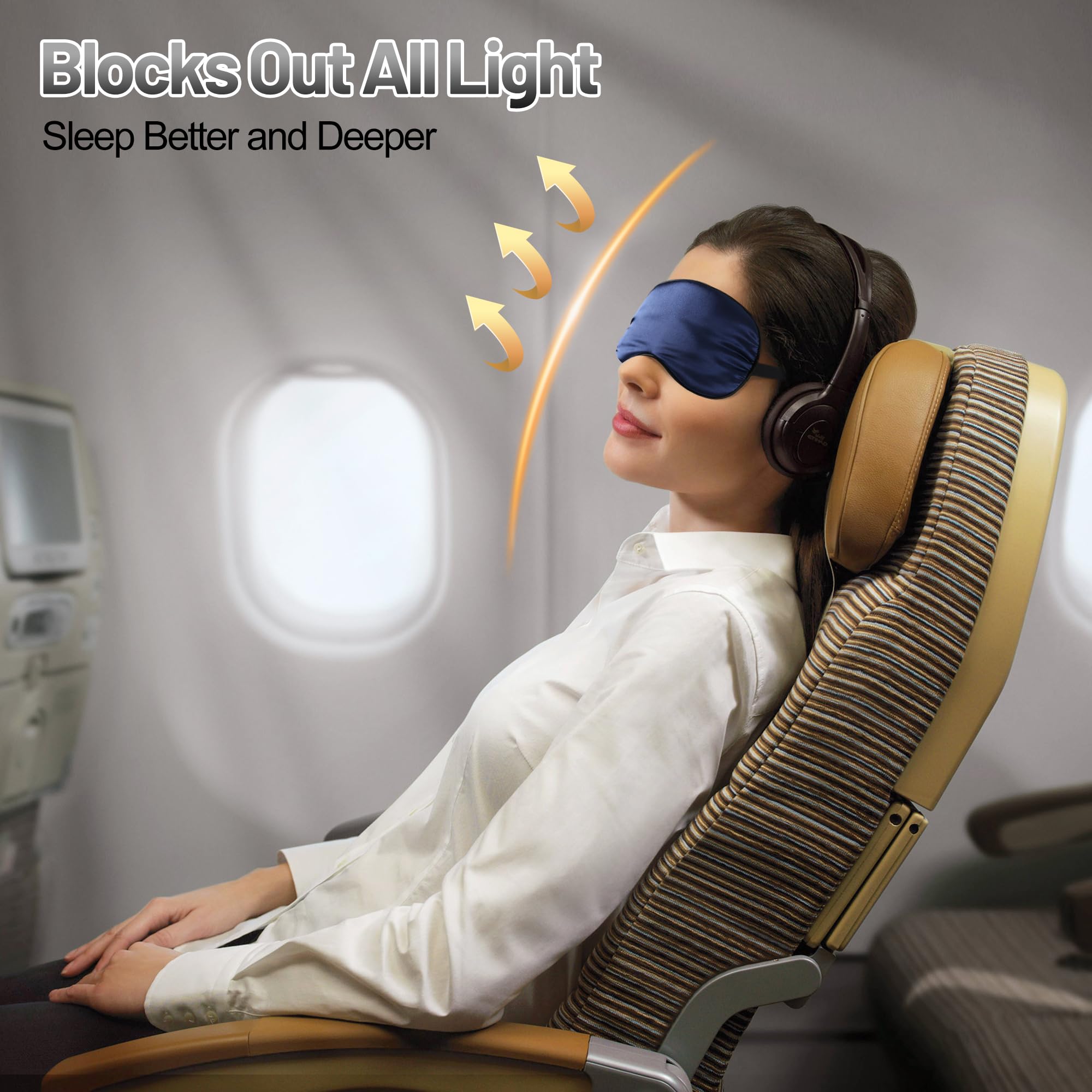 Spacepower antifaz seda ideal-vuelo bloquea la luz en viajes.