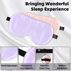 SpacePower Kid-Size Silk Eye Mask Nose Cutout fits small heads softly and comfortably