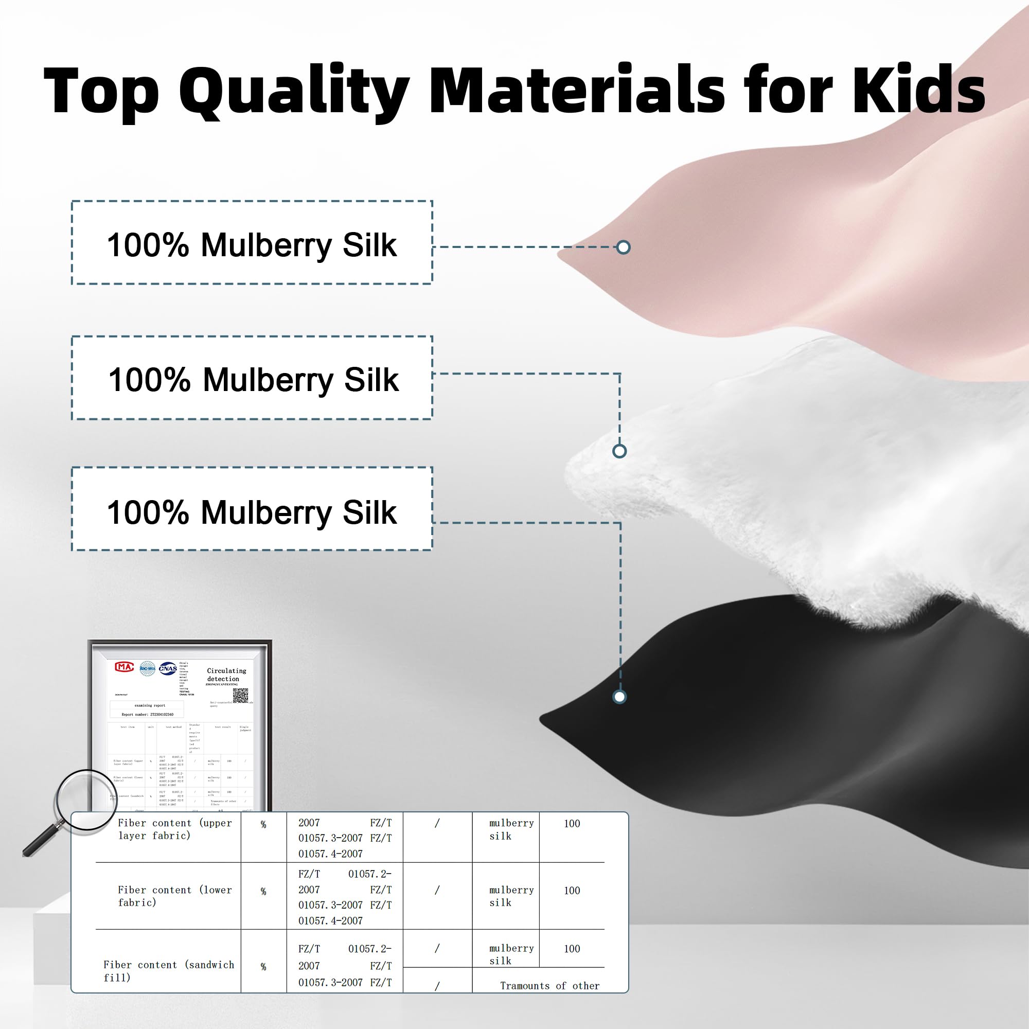 SpacePower Kids Silk Eye Mask adjustable band ensures secure, comfortable fit for active sleepers