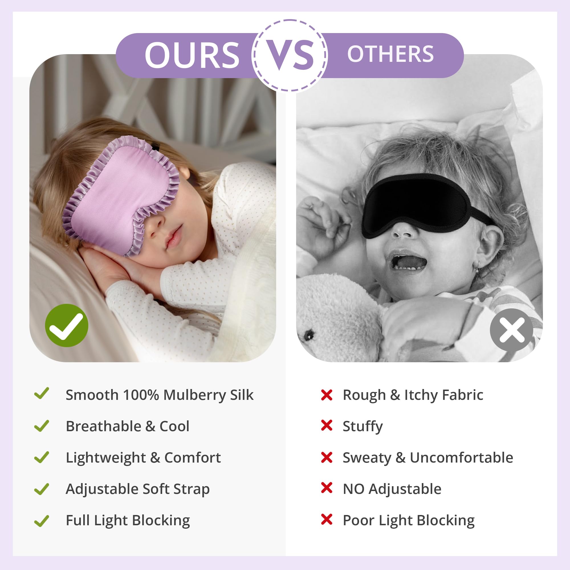 SpacePower Kids Sleep Mask is foldable and lightweight for backpacks.