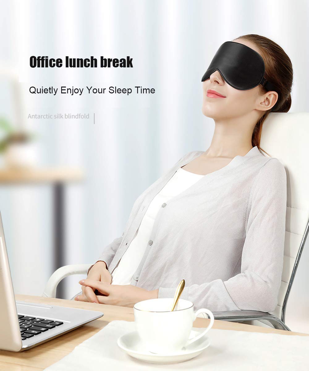 SpacePower Silk Eye Mask breathable fabric with skin-friendly edges for eyelids.
