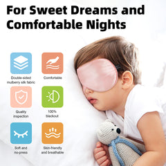 SpacePower Silk Eye Mask Kids breathable light-blocking for undisturbed sleep