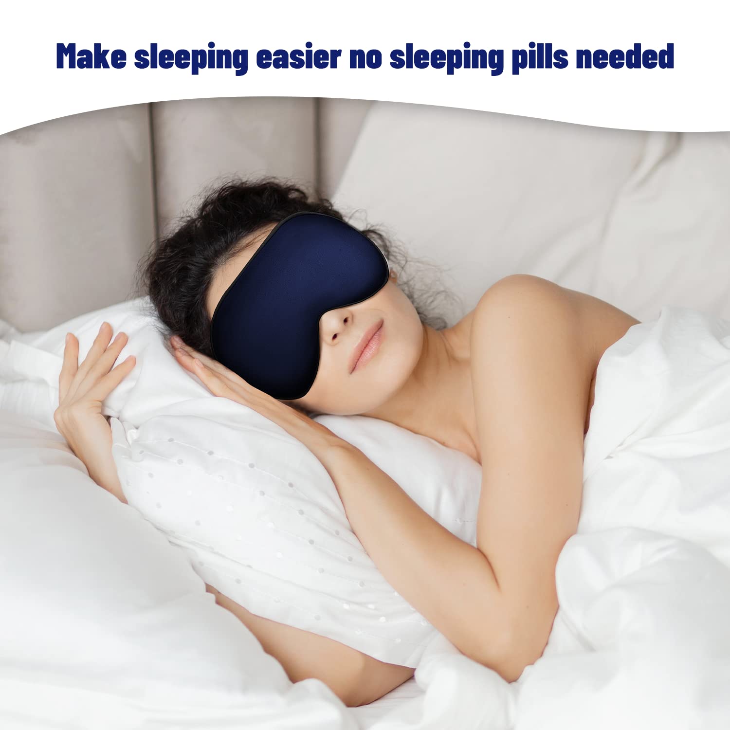 SpacePower Silk Eye Mask portable and soft for quick rests in any setting.
