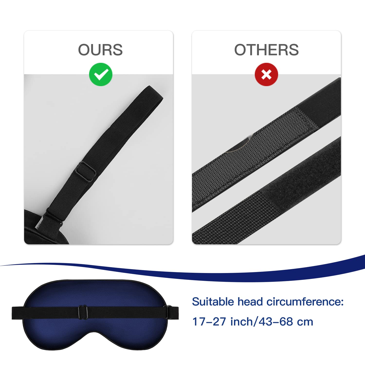 SpacePower Silk Eye Mask travel-friendly lightweight for planes.