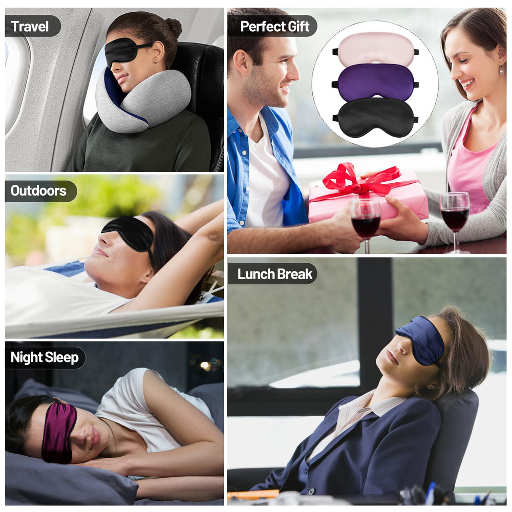 SpacePower Sleep Mask adjustable strap ensures secure fit for all head sizes.