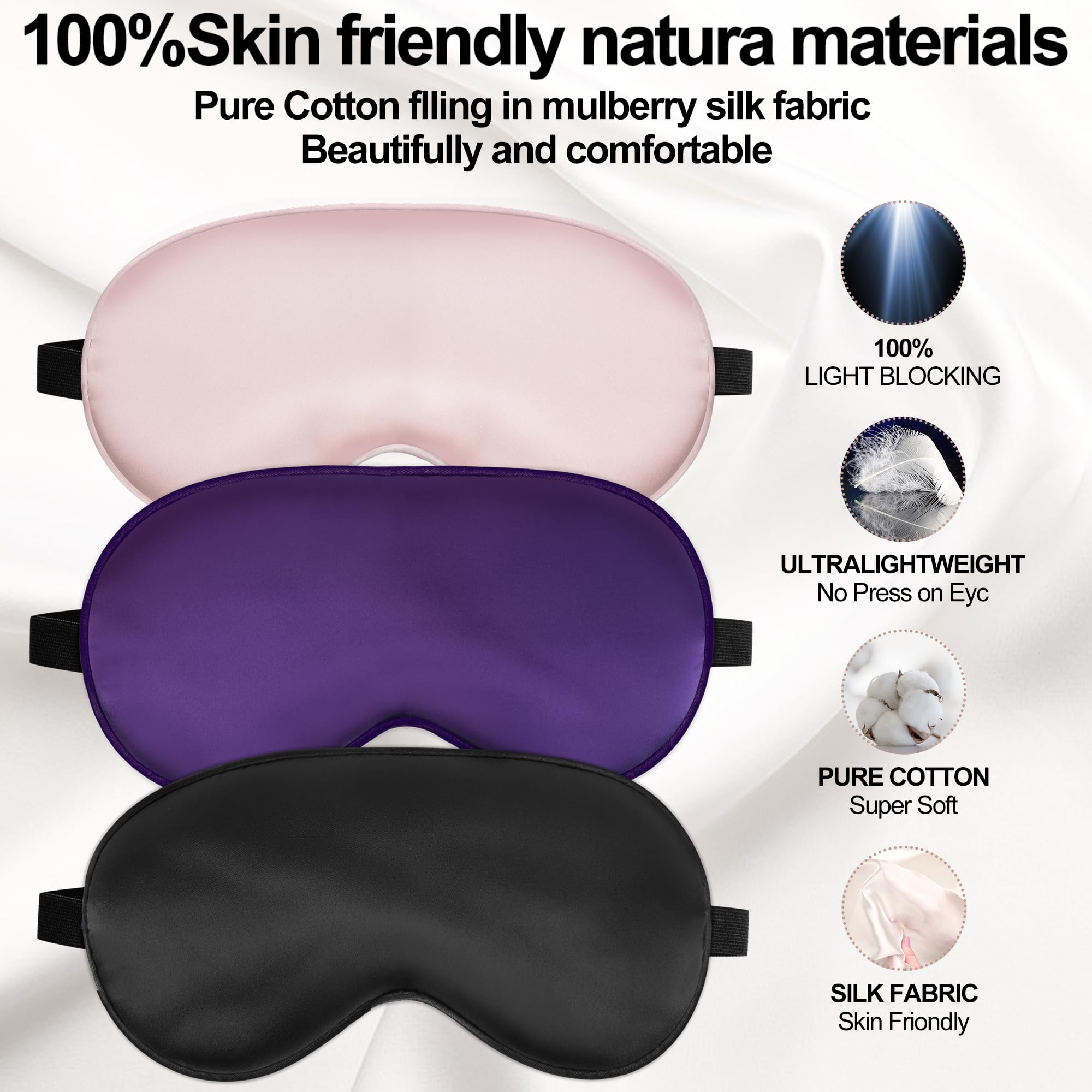 SpacePower Sleep Mask pink variant adds luxurious style for bedtime routines.