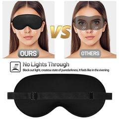 SpacePower Sleep Mask purple satin sheen enhances comfort during travel.