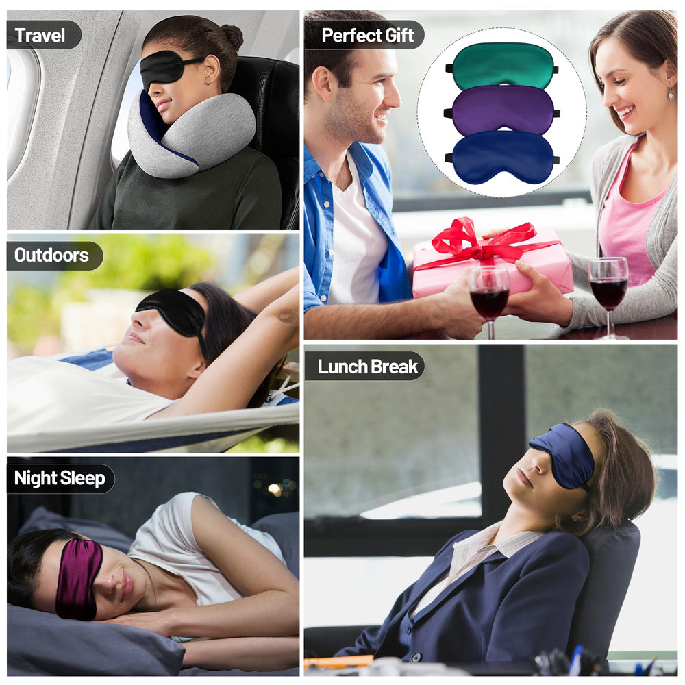 SpacePower soft silk eye mask offers gentle skin touch