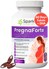 Spark Nutrition Pregnaforte bottle front view for daily prenatal support