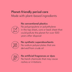 Sparkle pads absorbent-core detail highlights plant-based cellulose and reliable absorption.