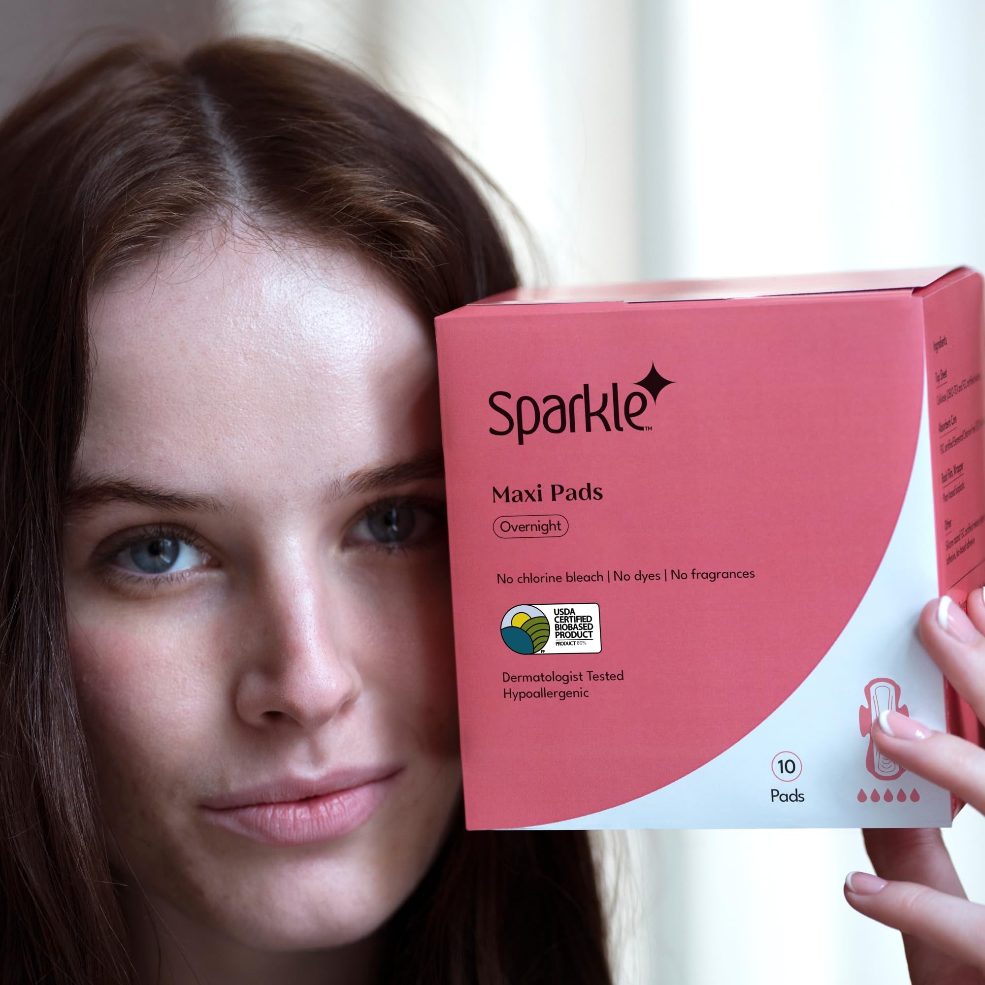 Sparkle night-use scene shows discreet protection during rest.