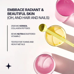 Sparkle Wellness Skin Boost No Flavor powder stirred into yogurt.