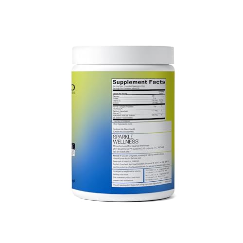 Sparkle Wellness Skin Boost Plus scoop showing simple mixing into beverages
