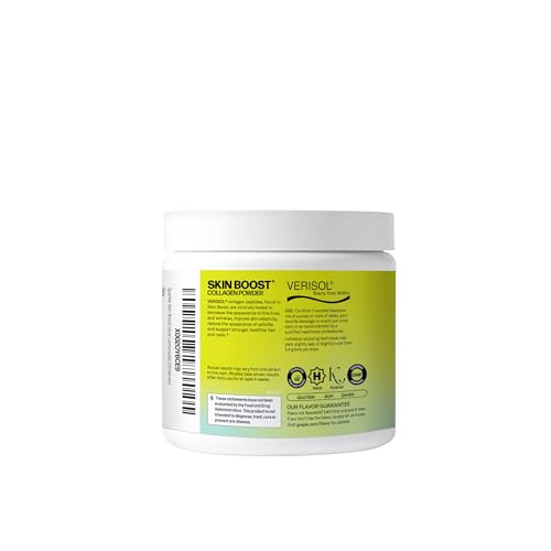 Sparkle Wellness VERISOL collagen powder jar close-up highlighting ingredients.